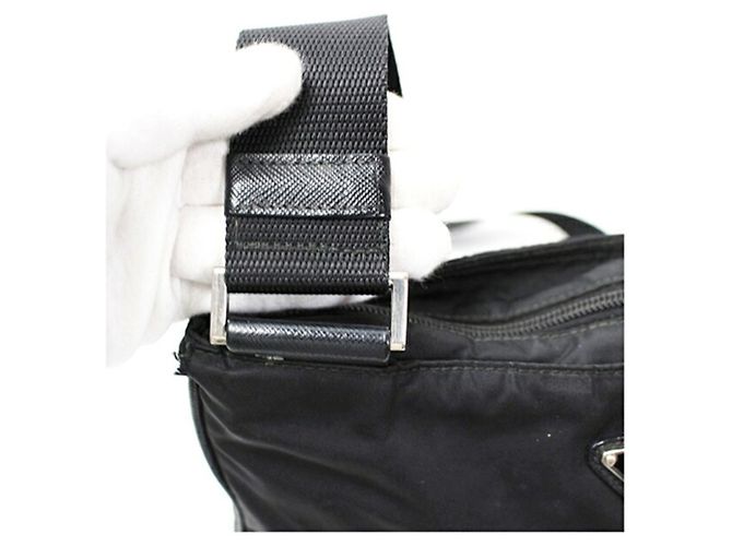 Borsa a tracolla Prada in nylon Nero - vista 8