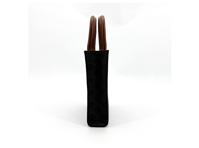 Céline Celine Vertical Cabas Triomphe Coated Canvas Large Marrom - vista 4