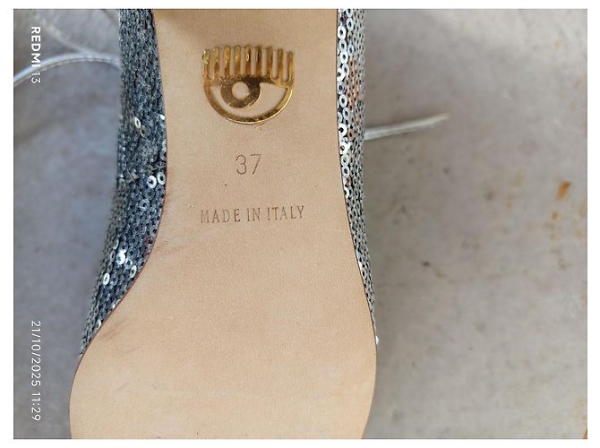 Chiara Ferragni silberne Glitzer-Stiefeletten - Ansicht 13