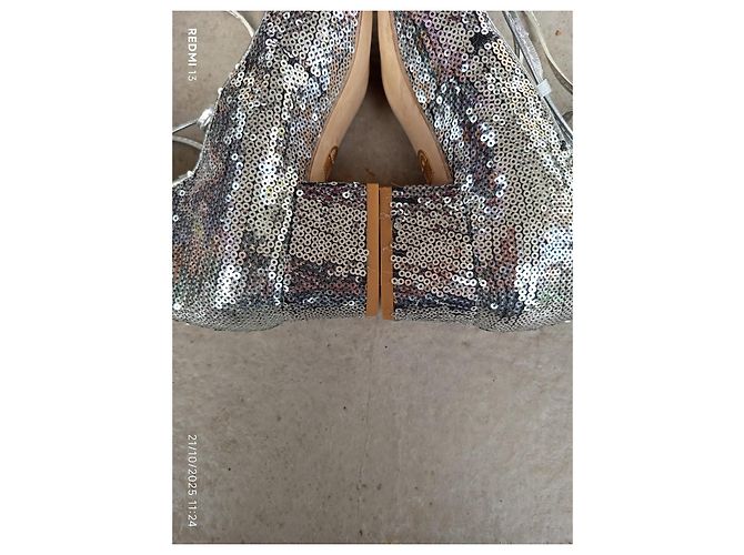 Chiara Ferragni silberne Glitzer-Stiefeletten - Ansicht 6