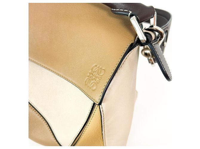 Loewe Puzzle Patchwork Leather Small Castaño - vista 7