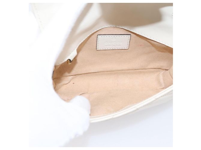 Gucci GG Marmont Flap Chain GG Coated Canvas and Leather Mini Beige - vista 5