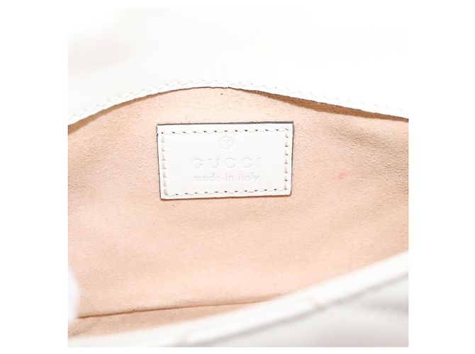 Gucci GG Marmont Flap Chain GG Coated Canvas and Leather Mini Beige - vista 6
