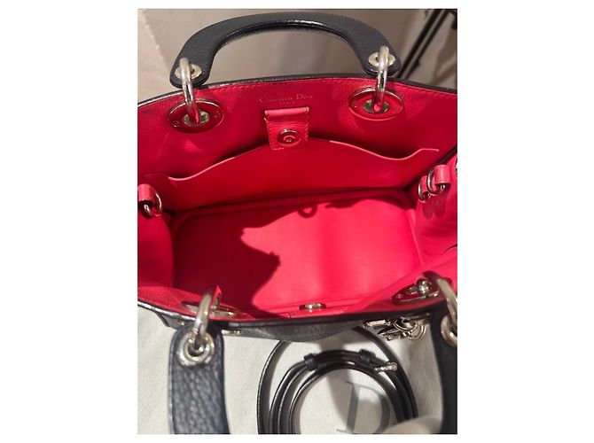 Christian Dior Sac Lady Dior en cuir noir - vue 13