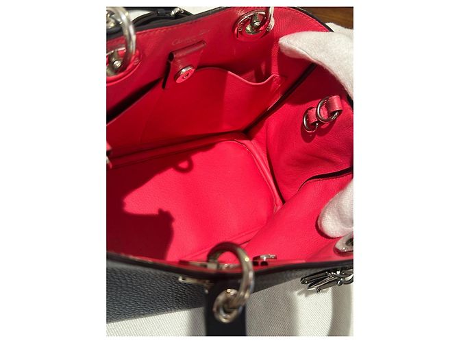 Christian Dior Sac Lady Dior en cuir noir - vue 14