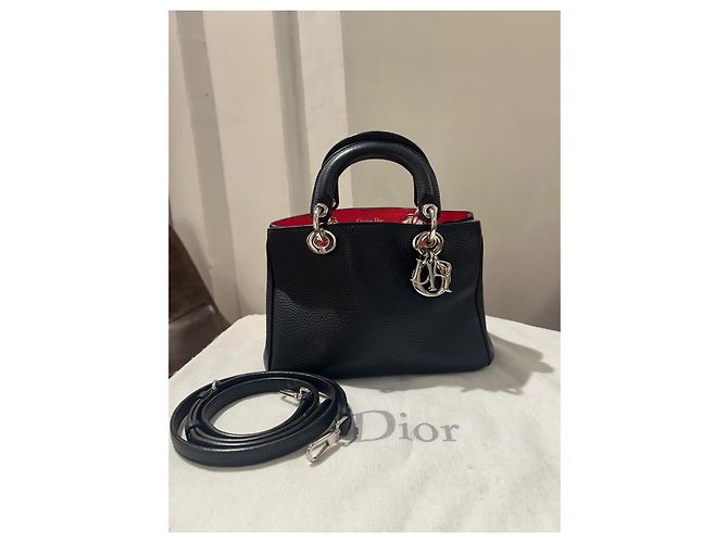 Christian Dior Sac Lady Dior en cuir noir - vue 2