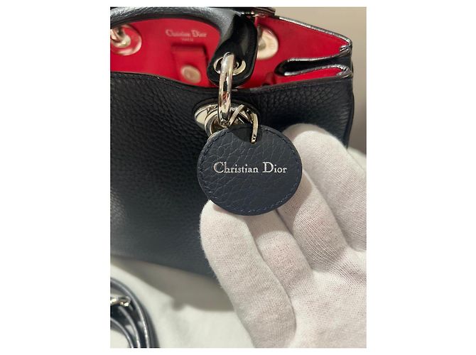 Christian Dior Sac Lady Dior en cuir noir - vue 7