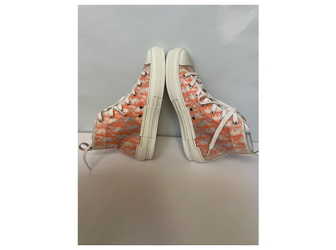 Autre Marque Zapatillas Dior B23 High-Top en lona Oblique naranja Blanco - vista 5