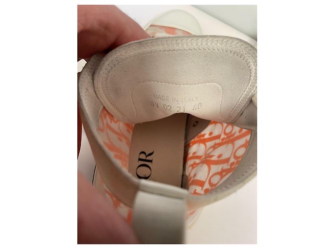 Autre Marque Zapatillas Dior B23 High-Top en lona Oblique naranja Blanco - vista 9