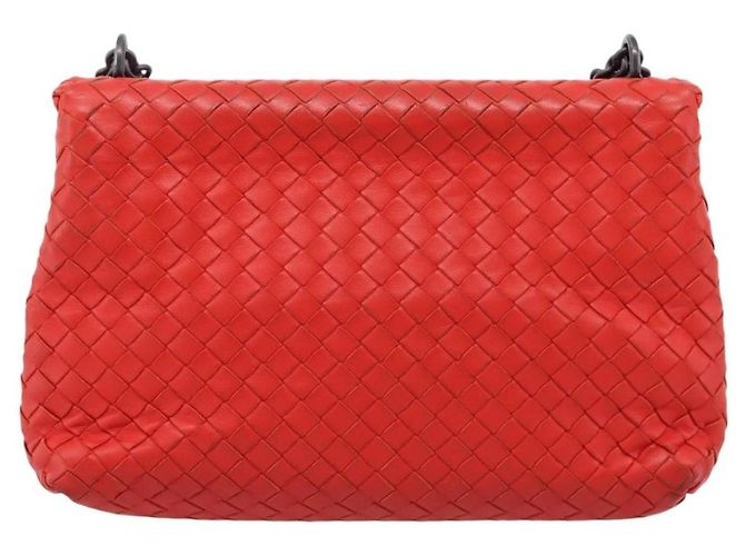 Bottega Veneta Olimpia Intrecciato Nappa Small Red - view 2