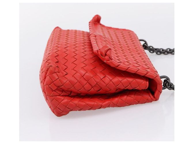 Bottega Veneta Olimpia Intrecciato Nappa Small Red - view 4