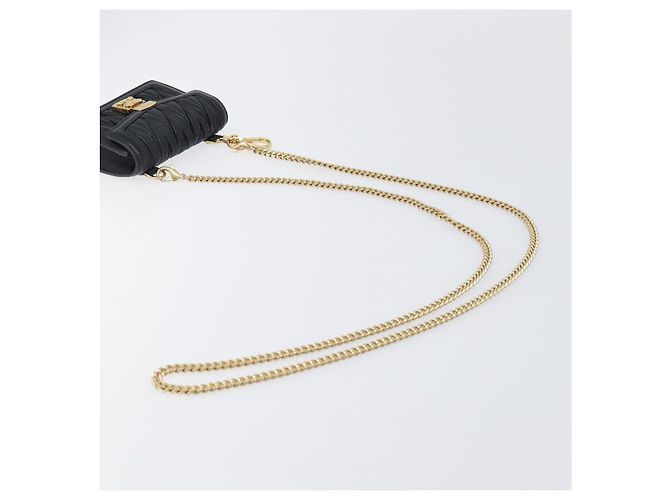 Miu Miu Biker Chain Matelassé Leather Preto - vista 7