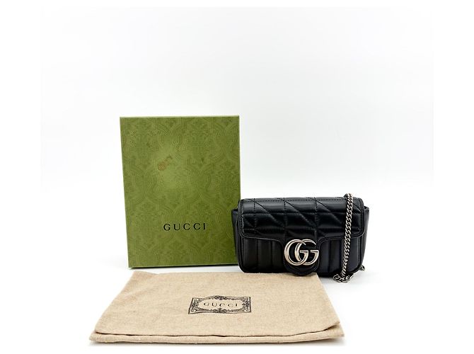 Gucci GG Marmont Piccolo in Vernice Nero - vista 2