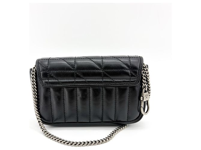 Gucci GG Marmont Piccolo in Vernice Nero - vista 3