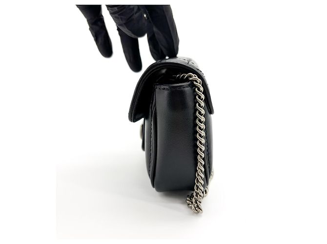 Gucci GG Marmont Piccolo in Vernice Nero - vista 4