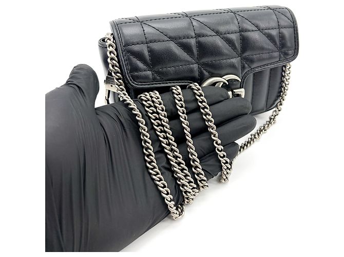Gucci GG Marmont Piccolo in Vernice Nero - vista 7