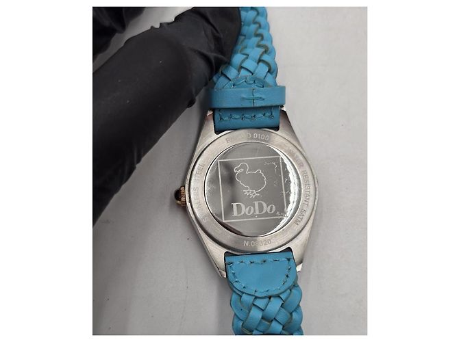 Autre Marque Relógio DoDo com borboletas Azul Dourado - vista 15