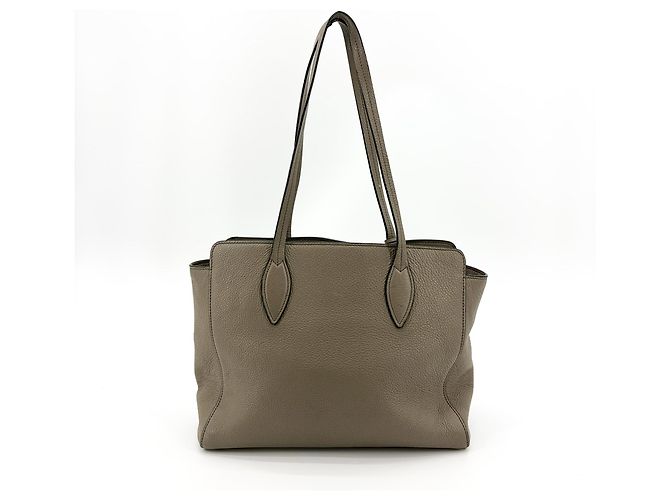Sac à épaule Prada en cuir Medium Marron - vue 3