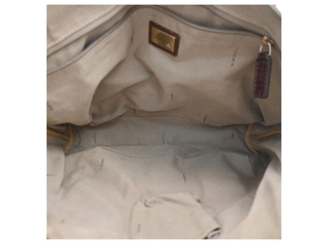 Fendi Open Zucchino Canvas Small Beige - vista 5