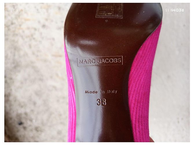 Marc Jacobs rosa Pumps aus Cord und Wildleder Braun Pink Metallisch - Ansicht 11