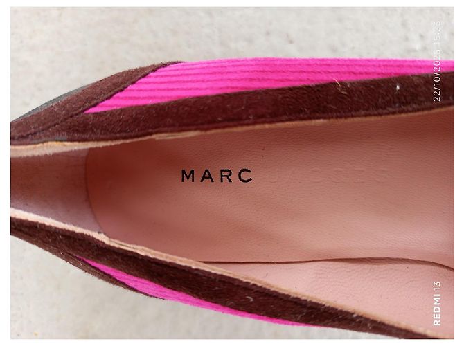 Marc Jacobs rosa Pumps aus Cord und Wildleder Braun Pink Metallisch - Ansicht 3