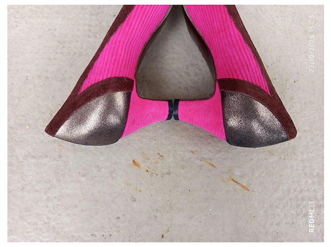 Marc Jacobs rosa Pumps aus Cord und Wildleder Braun Pink Metallisch - Ansicht 7