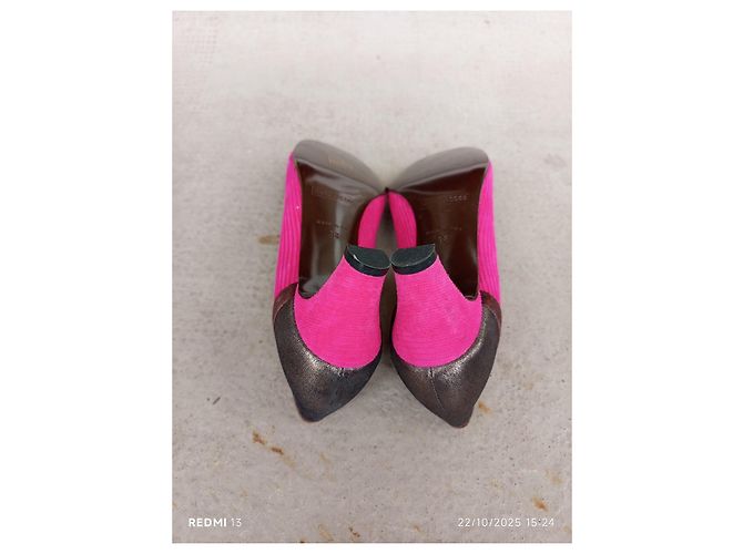 Marc Jacobs rosa Pumps aus Cord und Wildleder Braun Pink Metallisch - Ansicht 9