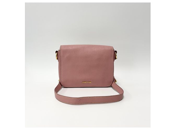 Borsa a tracolla Miu Miu in pelle borchiata Small Rosa - vista 2