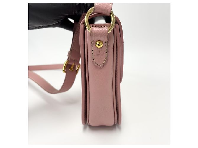 Borsa a tracolla Miu Miu in pelle borchiata Small Rosa - vista 3