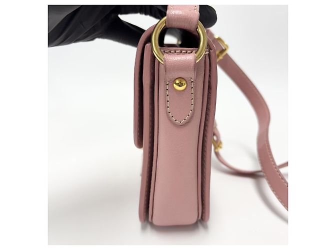 Borsa a tracolla Miu Miu in pelle borchiata Small Rosa - vista 4