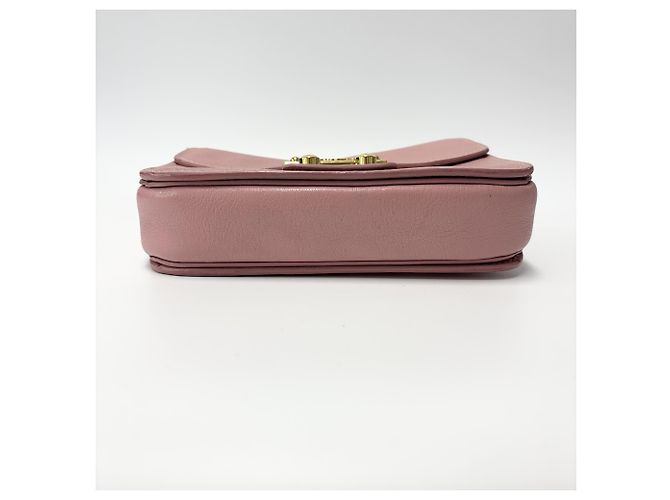 Borsa a tracolla Miu Miu in pelle borchiata Small Rosa - vista 5