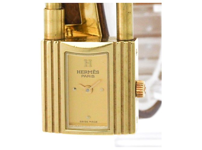 Hermès Hermes Kelly vergoldete Lederuhr Quartz Damen - Ansicht 2
