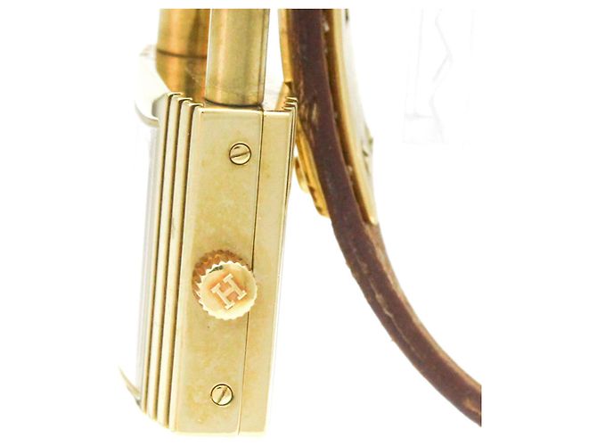 Hermès Hermes Kelly vergoldete Lederuhr Quartz Damen - Ansicht 4