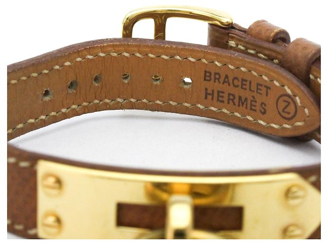 Hermès Hermes Kelly vergoldete Lederuhr Quartz Damen - Ansicht 7