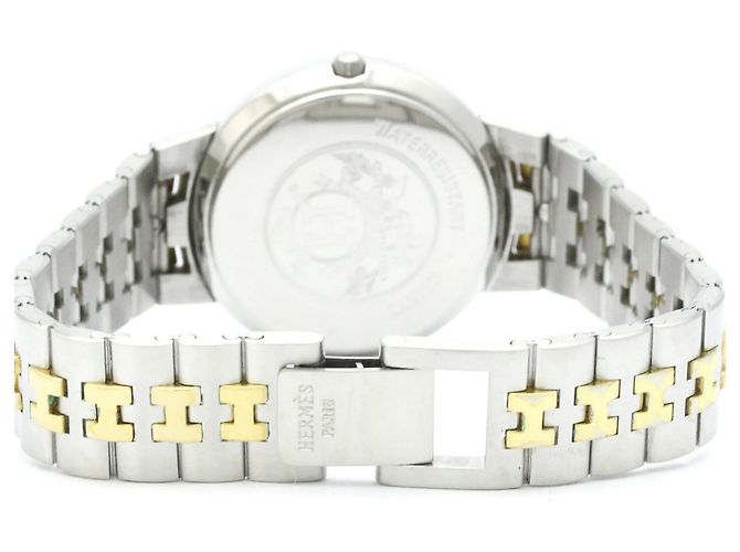 Hermès HERMES Sellier Damenarmbanduhr aus vergoldetem Stahl Quartz - Ansicht 5
