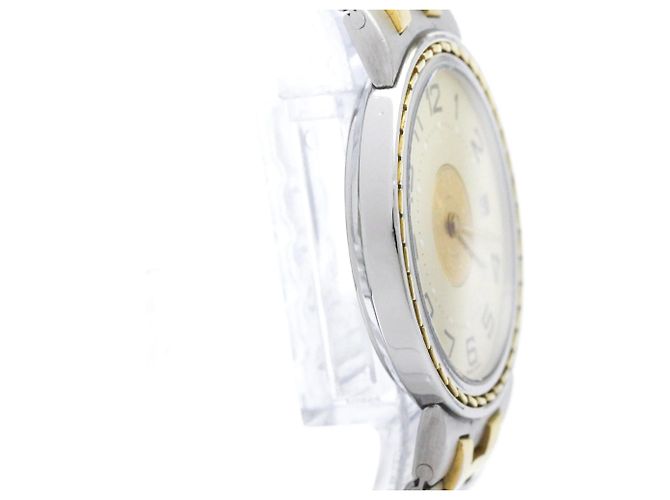 Hermès HERMES Sellier Damenarmbanduhr aus vergoldetem Stahl Quartz - Ansicht 8