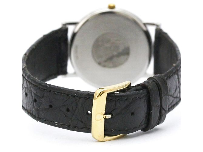 Relógio Masculino OMEGA De Ville em Aço Dourado e Couro, Quartz - vista 5