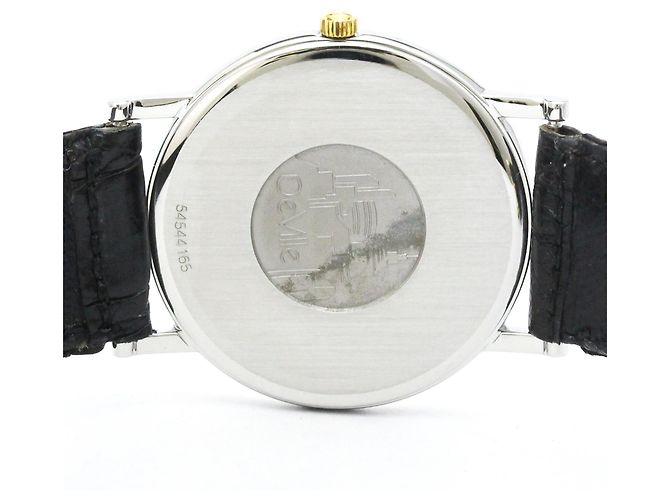 Relógio Masculino OMEGA De Ville em Aço Dourado e Couro, Quartz - vista 6