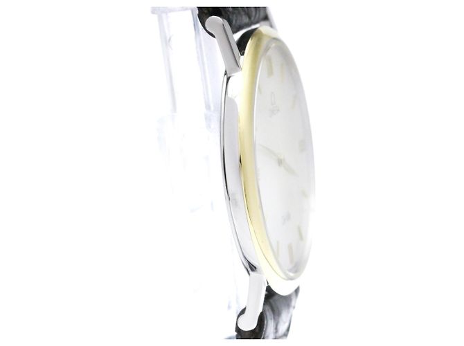 Relógio Masculino OMEGA De Ville em Aço Dourado e Couro, Quartz - vista 8