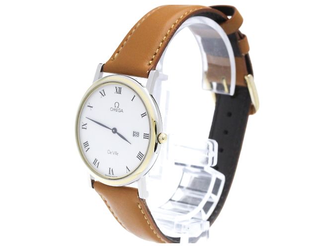 Relógio de pulso OMEGA De Ville em ouro 18K e aço Quartz - vista 2