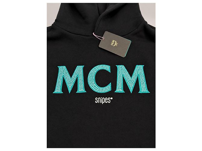 MCM x Snipes Hoodie Schwarz mit Strass - Ansicht 3
