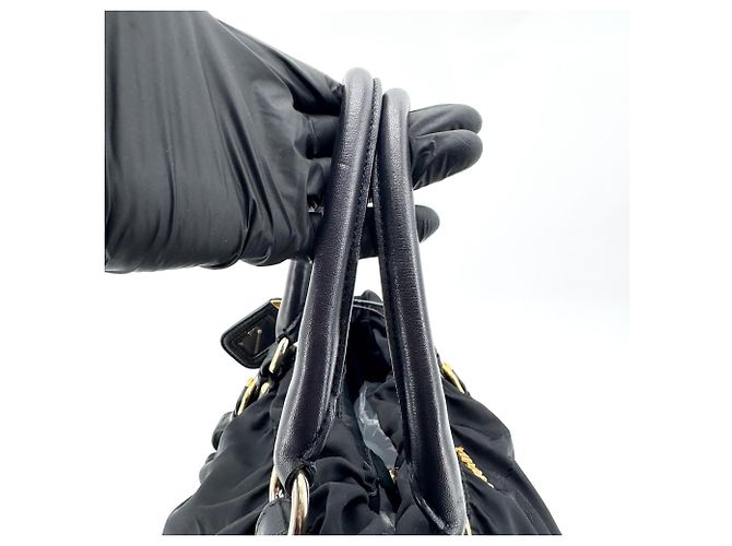 Prada Gaufre Nappa Leather Large Black - view 7