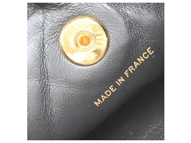 Chanel Duma Drawstring Quilted Leather Small Nero - vista 7