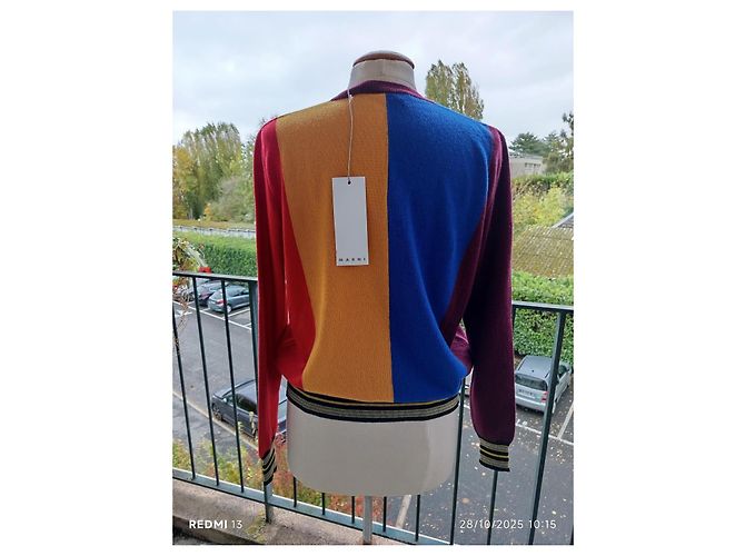 Marni Color-block Pullover aus Wolle und Kaschmir Mehrfarben - Ansicht 7