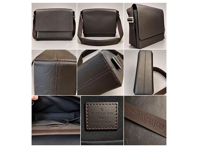 Louis Vuitton Monogram Vernis Houston Borsa a tracolla Marrone - vista 6