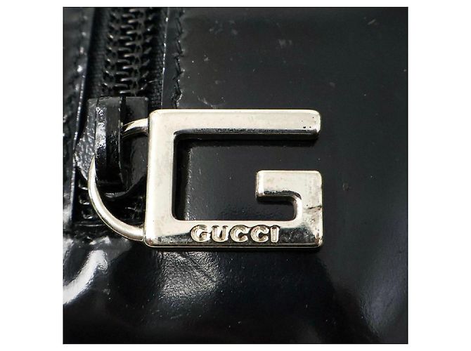 Borsa Gucci Triple G Zip in pelle verniciata nera Nero - vista 14