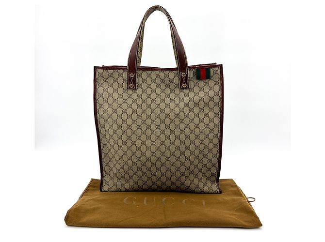 Gucci Ophidia Shopping GG Coated Canvas Medium Marrone - vista 2