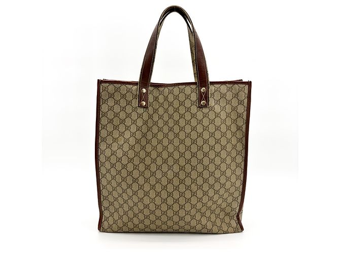Gucci Ophidia Shopping GG Coated Canvas Medium Marrone - vista 3