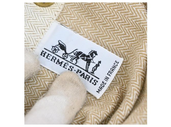 Hermès Hermes Aline Toile GM Bege - vista 6