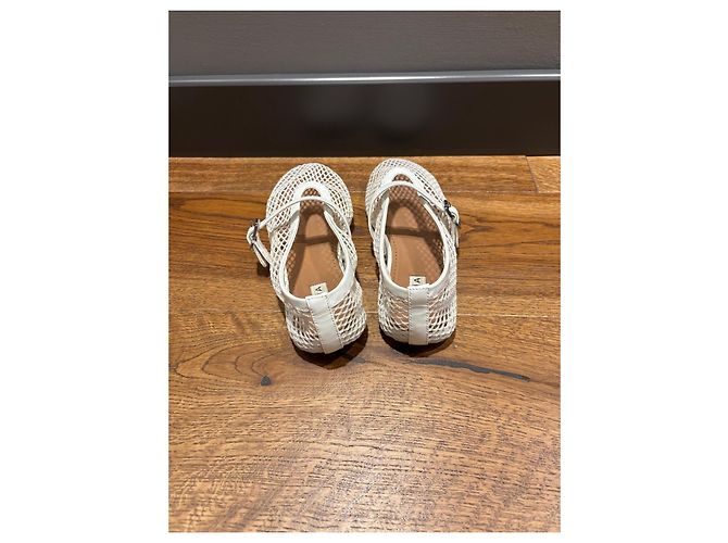 Alaïa weiße Mesh-Ballerinas mit Schnallenriemen - Ansicht 7